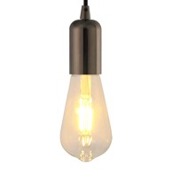 Grlo za žarulju, 2 kom, E27, sjajno crno