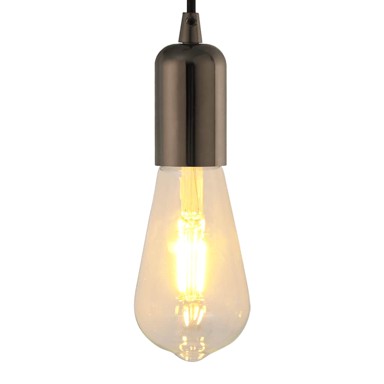 Grla za žarulje 2 kom, sjajno crna E27