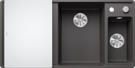 BLANCO Sudoper Axia III 6 S-F InFino, Silgranit, bazen desno, daska staklo, kameno siva