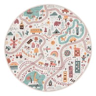 MILA HOME Periv dječji tepih za igru ø150 cm Furry World 