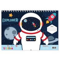 DIAKAKIS Blok za crtanje 40 listova + šablona i naljepnice Boy Must 000647035