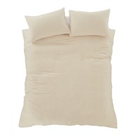 PINEAPPLE ELEPHANT Posteljina Muscat Waffle 230x220 cm za bračni/produženi krevet Bež