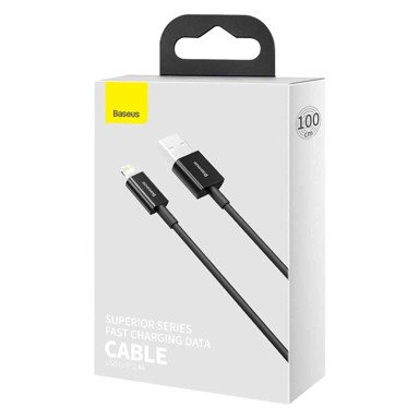 BASEUS USB kabel na iPhone, 2.4 A, 1 m, crni