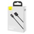 BASEUS USB kabel na iPhone, 2.4 A, 1 m, crni