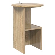 Bočni stol, promjer 39,5 x 55 cm, konstruirano drvo, hrast sonoma