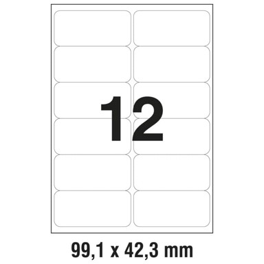 ZWECKFORM Etikete LK 99,1x42,3 mm polyester 4772-25 prozirne 25 listova