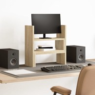 Organizator za stol podesivi, 40 x 17 x 41 cm, drveni, boja hrasta