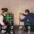HIKEY Akumulatorski 16-linijski 360° zeleni građevinski laserski nivelir + 2 baterije + ALU stativ 106 cm