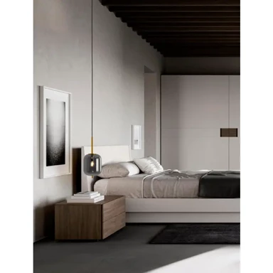 NOVA LUCE Visilica Lato NL9624097, E27, IP20, zlatni mesing i dimljena