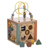 FREE 2 PLAY Didaktička drvena kocka za igru, šarena