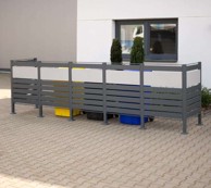 WESTMANN Spremište za kante za smeće Planum, 5x240L, 410x90x120 cm, antracit