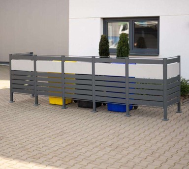 WESTMANN Spremište za kante za smeće Planum, 5x240L, 410x90x120 cm, antracit