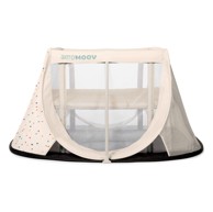 AEROMOOV Prijenosni krevetić Confetti Hearts, 3 cm madrac, 110x60 cm, do 15 kg