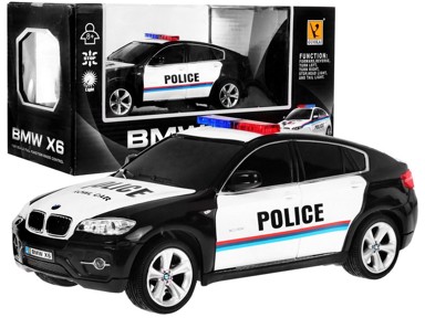 Auto na daljinsko upravljanje police BMW X6, crni, 1:24