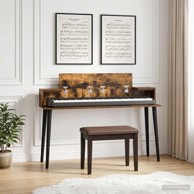 Studio radni stol, 110 x 36 x 19,5 cm, dimljeni hrast