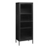 UNIQUE FURNITURE Crna metalna vitrina 58x160 cm Bronco