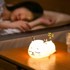 NIKCORP LED noćna lampa JELEN, 7 boja svjetla, 2 razine svjetline, USB punjiva, silikon, bijela boja