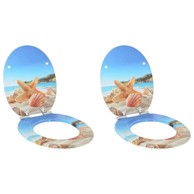 MDF WC daska 2 kom 44x38 cm morska školjka