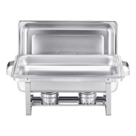 VEVOR Set za posluživanje hrane Chafing Dish Buffet 8 qt 6 kom., srebrni