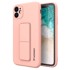 WOZINSKY Kickstand Case fleksibilna silikonska maskica s postoljem za Samsung Galaxy A12, roza