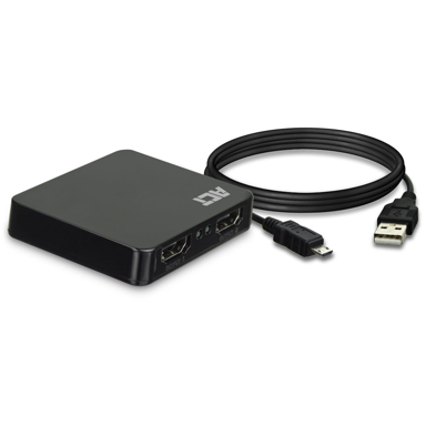 ACT HDMI razdjelnik AC7835, 1 x HDMI na 2 x HDMI, 4K Ultra HD, crni