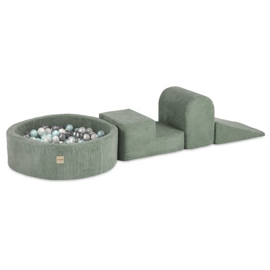 PLUSH NEST Mekani poligon, 4 elementa, zelena
