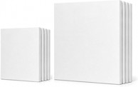NIKCORP Slikarsko platno, 8 kom, 100 % pamuk, 4 × 20 × 20 cm, 4 × 30 × 30 cm