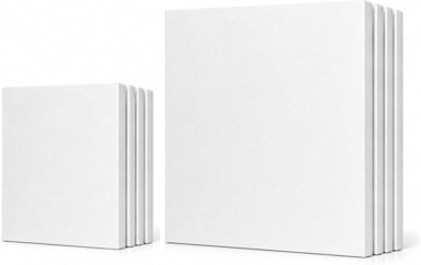NIKCORP Slikarsko platno, 8 kom, 100 % pamuk, 4 × 20 × 20 cm, 4 × 30 × 30 cm