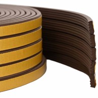 Brtvilo za prozore, samoljepivo, 15x8 mm, 25 m, EPDM pjena, smeđa