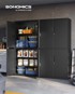SONGMICS Ormar za arhivu, 40 x 80 x 180 cm, crni
