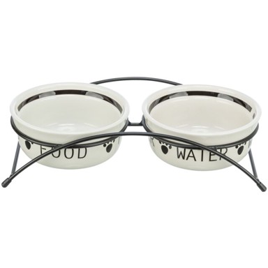 TRIXIE Posude na stalku, 2x1,6 l, fi-20 cm