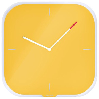 LEITZ Sat, zidni, Cosy, 30x30 cm, žuti