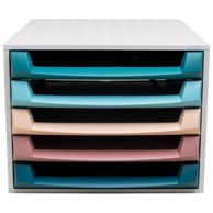 EXACOMPTA Kutija 221606D s 5 ladica skandi, sort