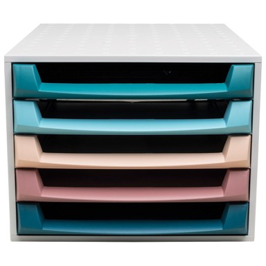 EXACOMPTA Kutija 221606D s 5 ladica skandi, sort