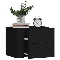 Zidni noćni ormarići 2 kom crni 45 x 30 x 35 cm