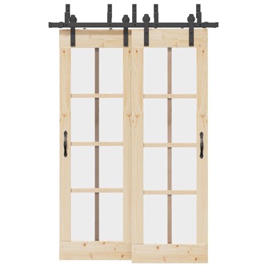 Pribor za klizna vrata 152,5 cm čelični crni