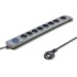 QOLTEC Produžni kabel Quick Switch 8 utičnica 1,8 m, sivi