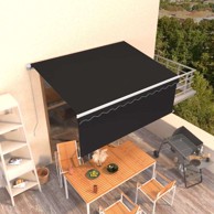 Tenda na ručno uvlačenje s roletom, 3 x 2,5 m, antracitna