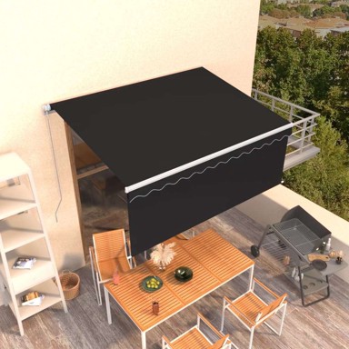 Tenda na ručno uvlačenje s roletom, 3 x 2,5 m, antracitna