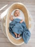 MY SWEET BABY Muslinska dekica s resicama za bebe, prljavoplava