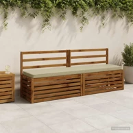 Jastučići za klupu Vught 2 kom 180 x 40 cm melange, svijetlozeleni