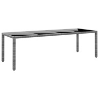 Vrtni stol 250x100x75 cm od kaljenog stakla i poliratana sivi