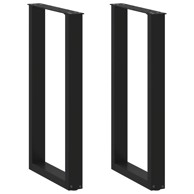 Noge stolića za kavu U-oblika 2 kom crne 40x(90-91) cm čelik