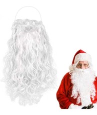 DOLLO Profesionalna brada i perika Djeda Mraza, bijela