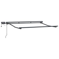 Ručni okvir tende s LED-ima, 3,5 x 2 m, aluminij, antracitni