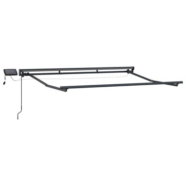 Ručni okvir tende s LED-ima, 3,5 x 2 m, aluminij, antracitni
