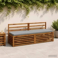 Jastučići za klupu Vught 2 kom 180 x 50 cm od poliestera, sivi