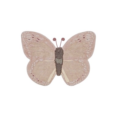 LORENA CANALS Svijetlo ružičasti/bež periv/ručno rađen pamučan dječji tepih 90x120 cm Baby Butterfly