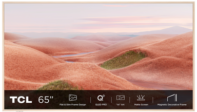TCL QLED TV Frame TV, 65A300W, Google TV
