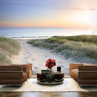 Foto tapeta Morning walk on the beach 150x105